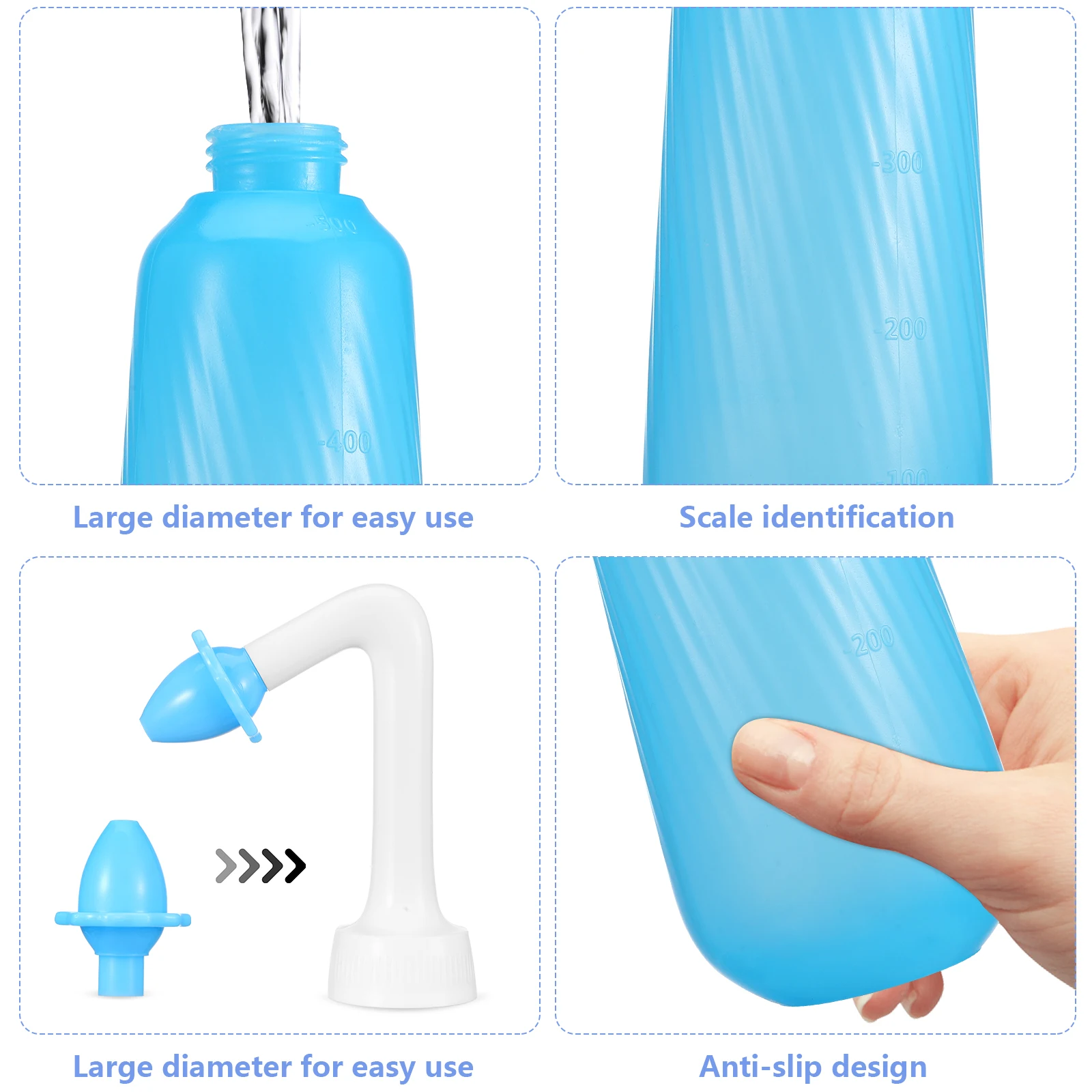 

Portable Intimate Flushers 2 Pink 2 Blue Reusable Bottles Women Travel Bidet Cleaner Hygiene Maintenance
