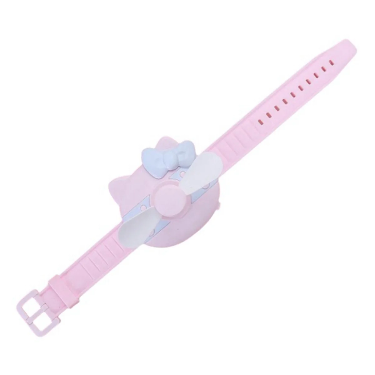 Mini ventilador lindo, diseño de reloj para niños, ventilador portátil, viento fuerte suave y seguro, ventilación USB recargable A
