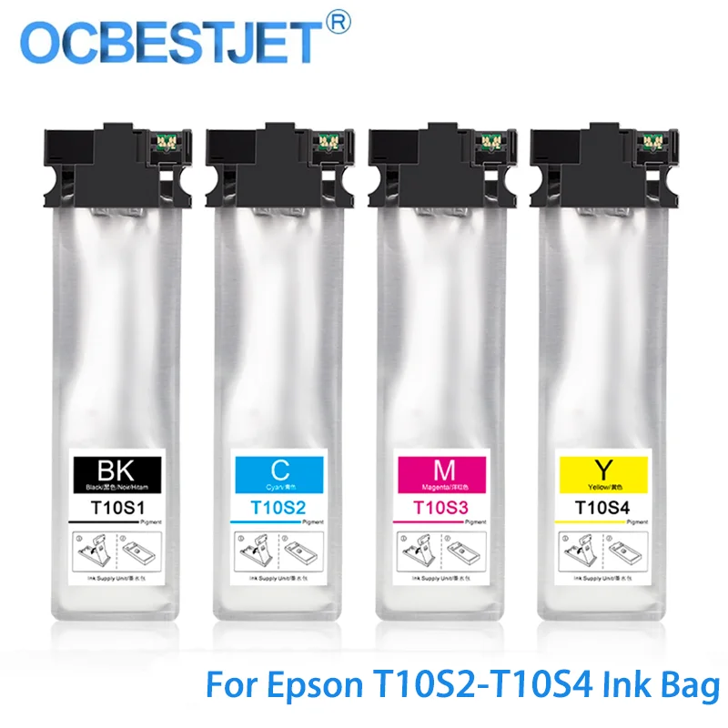 60ML for Epson T10S1 T10S2 T10S3 T10S4 Ink Bag For Epson WorkForce Pro WF-C5390 WF-C5890 Printer With Pigment Ink For Australia