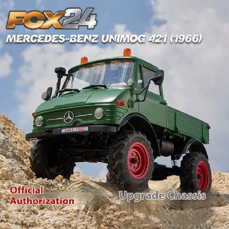 New Fms Rc Car 1/24 Unimog Fcx Series Off Road 4wd Rc Climbing Car Remote Control Electric Simulation Car Model Adult Toy Gift