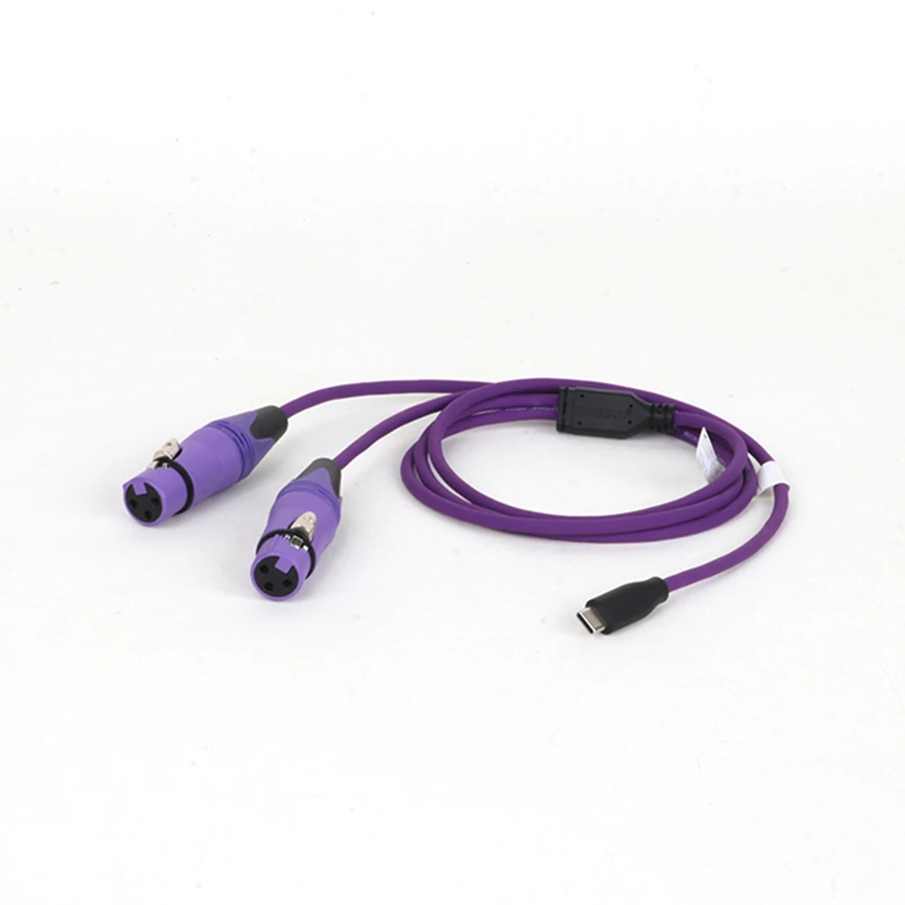 Kabel USB C do 2 XLR, konwerter kabla audio USB typu C na podwójny 3-pinowy XLR męski/żeński kompatybilny z smartfonami lub laptopami — zdjęcie produktu 4