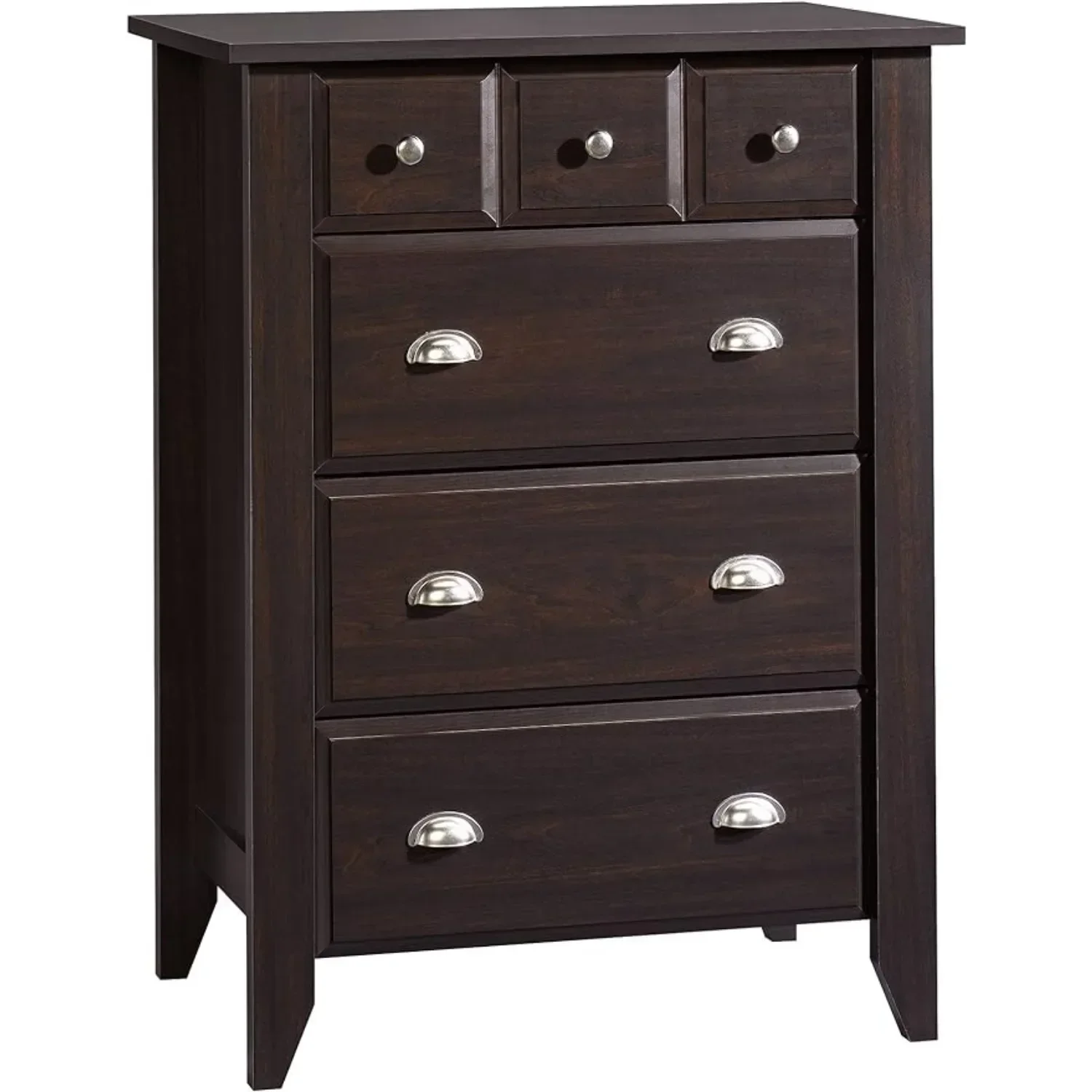 Sauder Shoal Creek 4-Drawer Chest Organization Jamocha Wood Finish 18.58