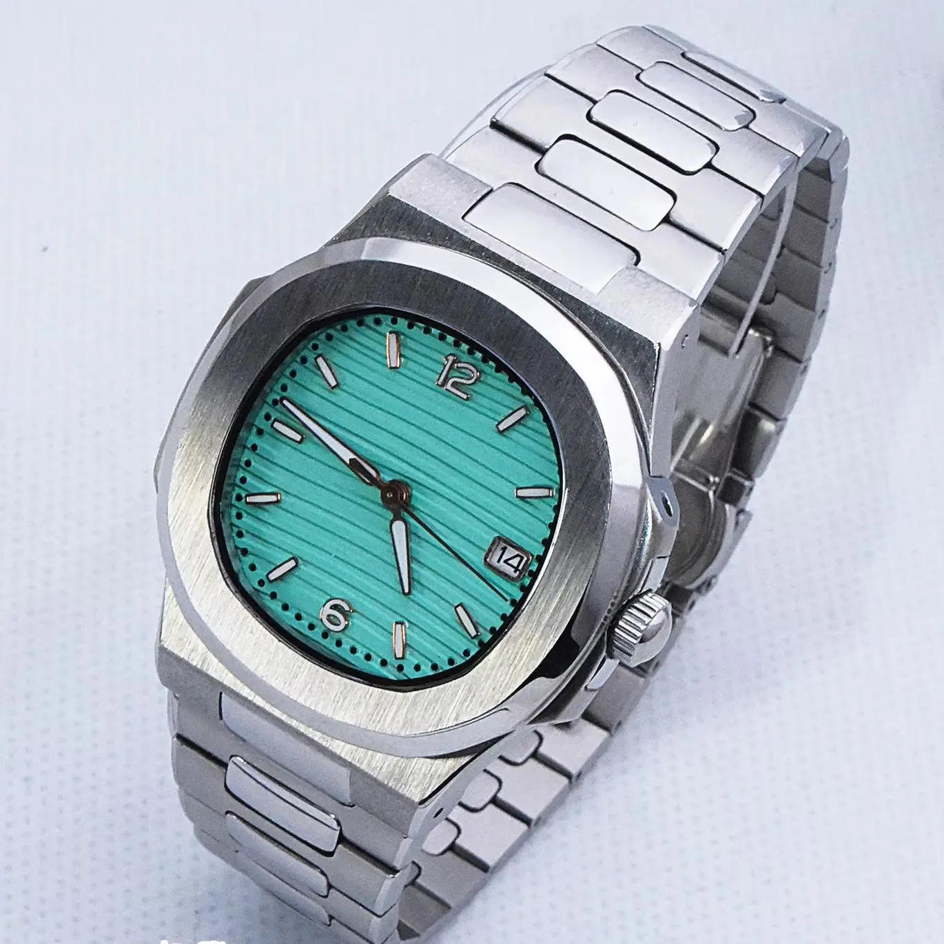 OKPLAY Men Automatic Watch Luxury 42mm Square Mechanical Wristwatch Sapphire Mirror 100M Waterproof Luminous NH35
