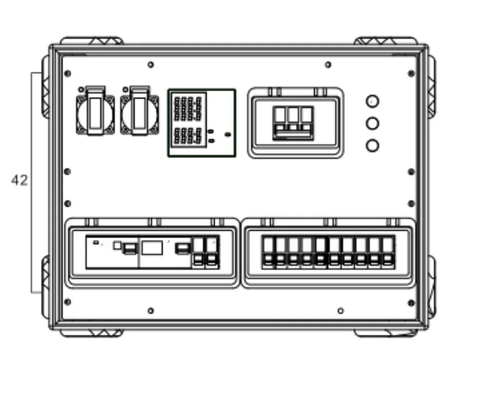 Caja de alimentación de Audio impermeable, caja de suministro eléctrico de 380V, 63A, 3 fases CEE