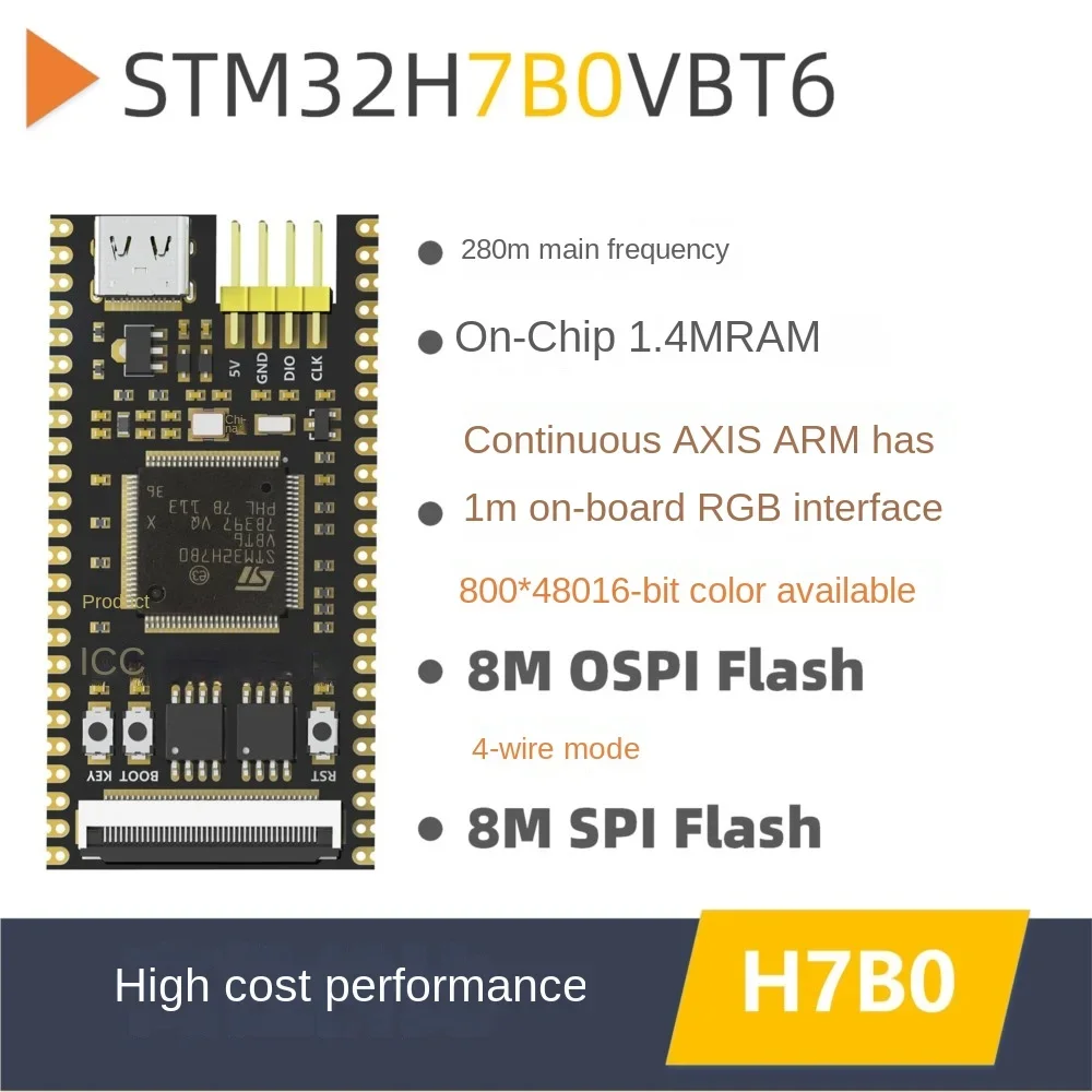 STM32H7B0 Development Board Core Board Minimum System VBT6 Replaces STM32H750/743