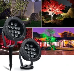 LED Outdoor Spotlight DC12V/24V AC220V Floodlight Garden Landscape Wall Wash Lighting IP67 Rates Tree Grasses Backyard Lawn Lamp