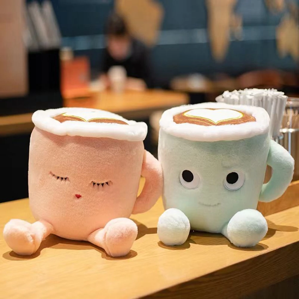 

20CM Cute Lifelike Milk Tea Cup Plush Toy Cartoon Surrounding Super Soft Cute Office Doll To Friends Birthday Gift