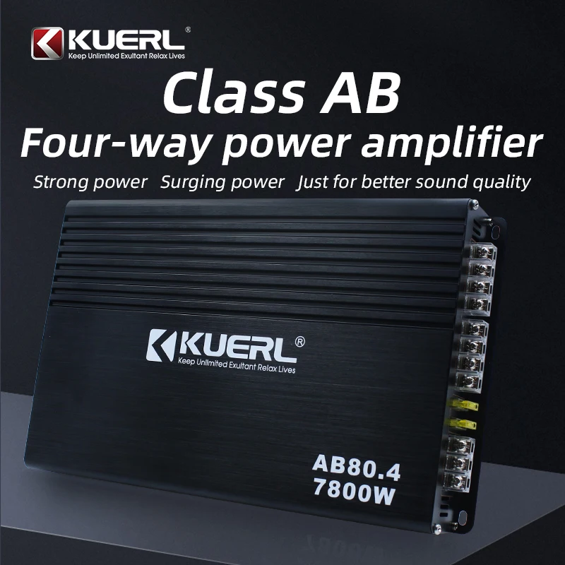 Car audio power amplifier 4 channel car amplifier music powerful  high power 12V car amplifier