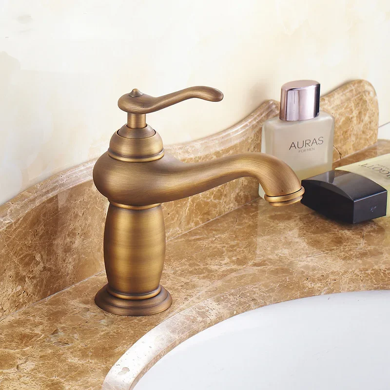 حوض مصباح سحري من النحاس الذهبي والفضي والذهبي الوردي، صنبور ساخن وبارد، صنبور حوض بفتحة واحدة #5