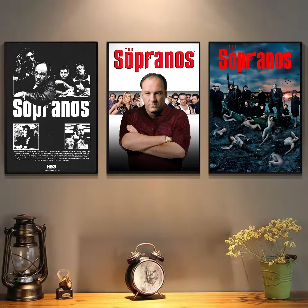 ملصق فيلم The Sopranos Family ديكور المنزل HD جدار لزج مقاوم للماء غرفة المعيشة المنزلي غرفة نوم زخارف للحانات
