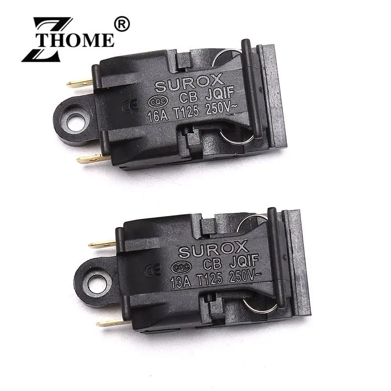 Chaleira Elétrica Interruptor Preto, Interruptor Termostato, Vapor, Meio, Peças de Cozinha, Acessórios, 13A, 16A, 250V, 2Pcs