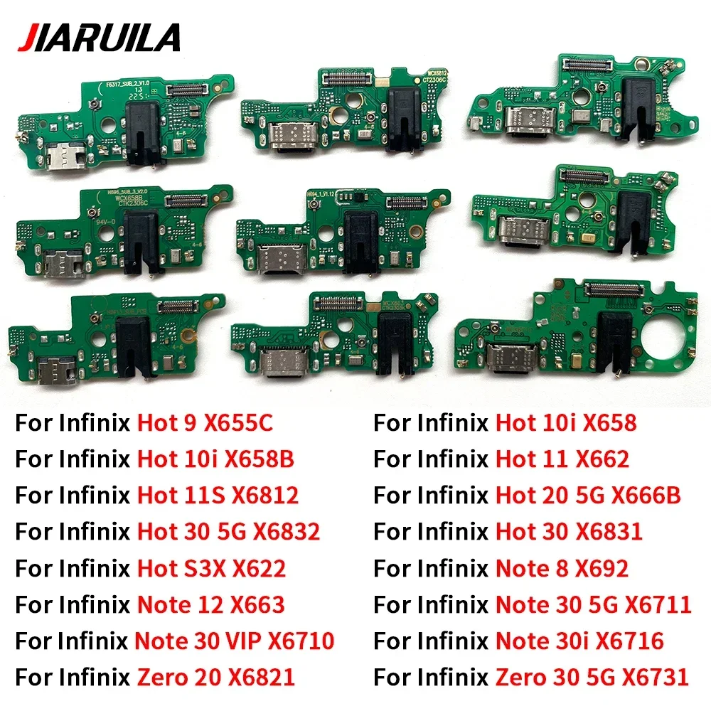 Fast Charger USB Dock Charging Dock Port Board With Microphone Flex For Infinix Hot 6X 7 Pro 11 12 20S Note 10 11 12 30 Smart 6