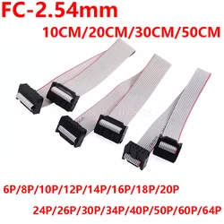 1Pcs 2.54mm Pitch JTAG ISP Gray Flat Ribbon Data Cable FC-6/8/10/12/14/16/18/20/24/26/30/34/40/50 Pin FOR DC3 F/F IDC Box Header