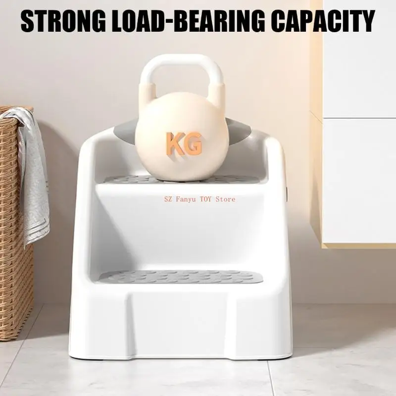 

96GC Potty Training Ladder Stool Helper Toddler Stepping Stool Step Stool Foldable 2 Step Stool for Bathroom Easy to Carry