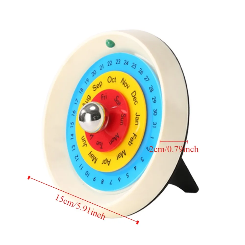 Creative Rotating Calendar Nordic Style Decorative Turntable Perpetual Calendar Handmade DIY Annual Desk Calendar Office