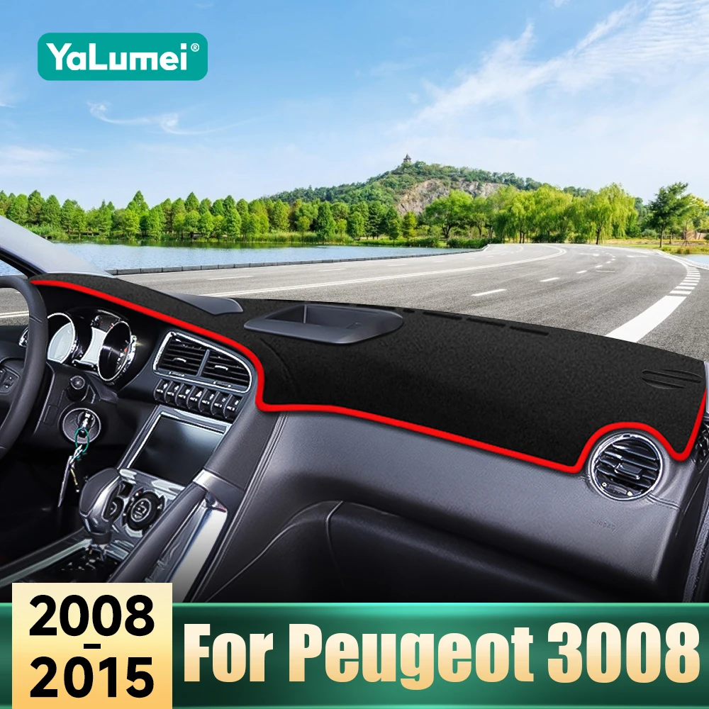 Für Peugeot 3008 GT 2008 2009 2010 2011 2012 2013 2014 2015 Auto Dashboard Anti-Slip Abdeckung Vermeiden Licht Pads sonnenschutz Matten Fall