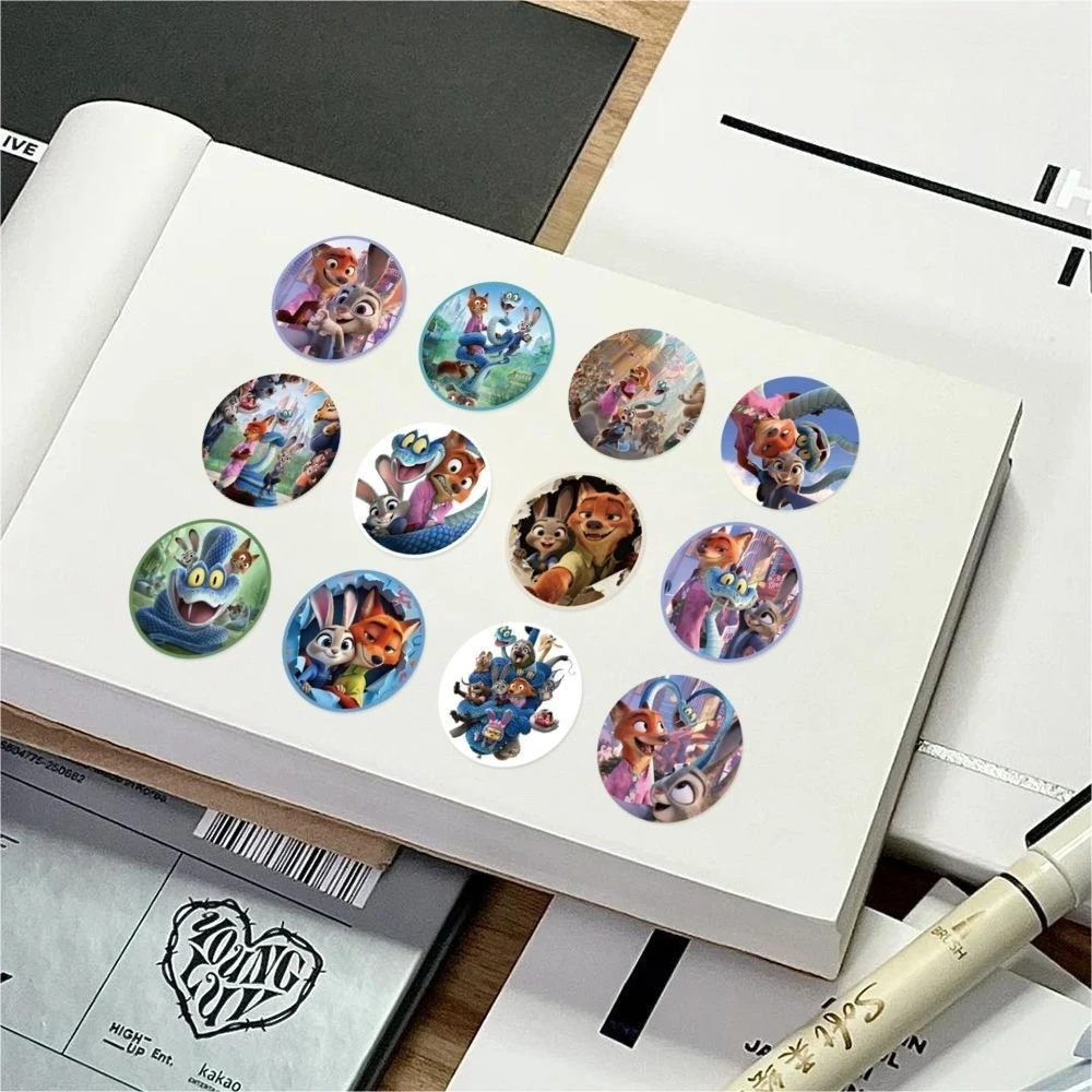 500pcs New Zootopia Stickers, Popular Anime Judy and Nick Cute Merchandise Sticker