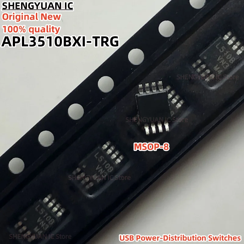  10Pcs APL3510BXI-TRG L510B APL3510DXI-TRG L510D MSOP-8 APL3510BXI APL3510DXI APL3510 USB Power-Distribution Switches 100% New