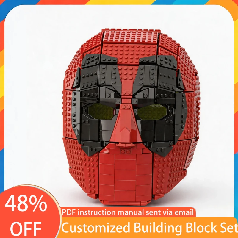 

1310 PCS Helmets Wearable Mask MOC Customize Modular Building Block Technology Educational Kids Simple DIY Toy Christmas Gift