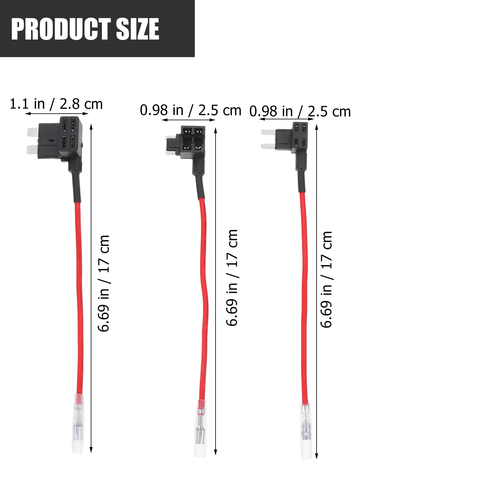 

6pcs Car Inline Holder Assorted Automotive Replacement Fuse Tap Kit For Circuit Protection In Line Fuse Holders