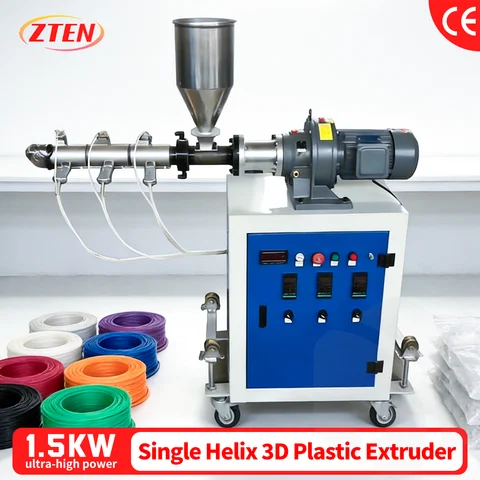 3D Plastic extruder machine 5kg/h Laboratory Desktop Plastic Desktop Polymer Material Single Screw 3D Plastic Small Extruder