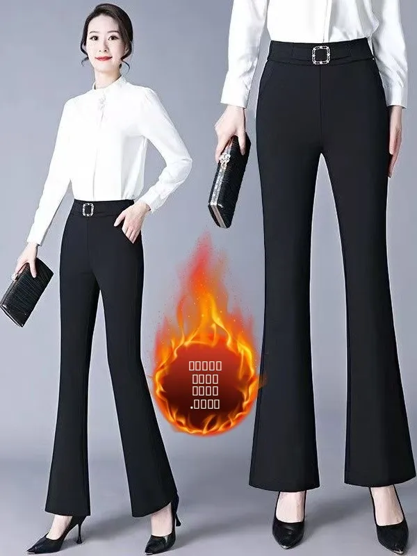 

Брюки-кюлоты с высокой талией, широкие, весна-осень, стройнящие, больших размеров, с эффектом драпировки, удлиняющие ноги, повседневные, расклешенные, с высокой талией