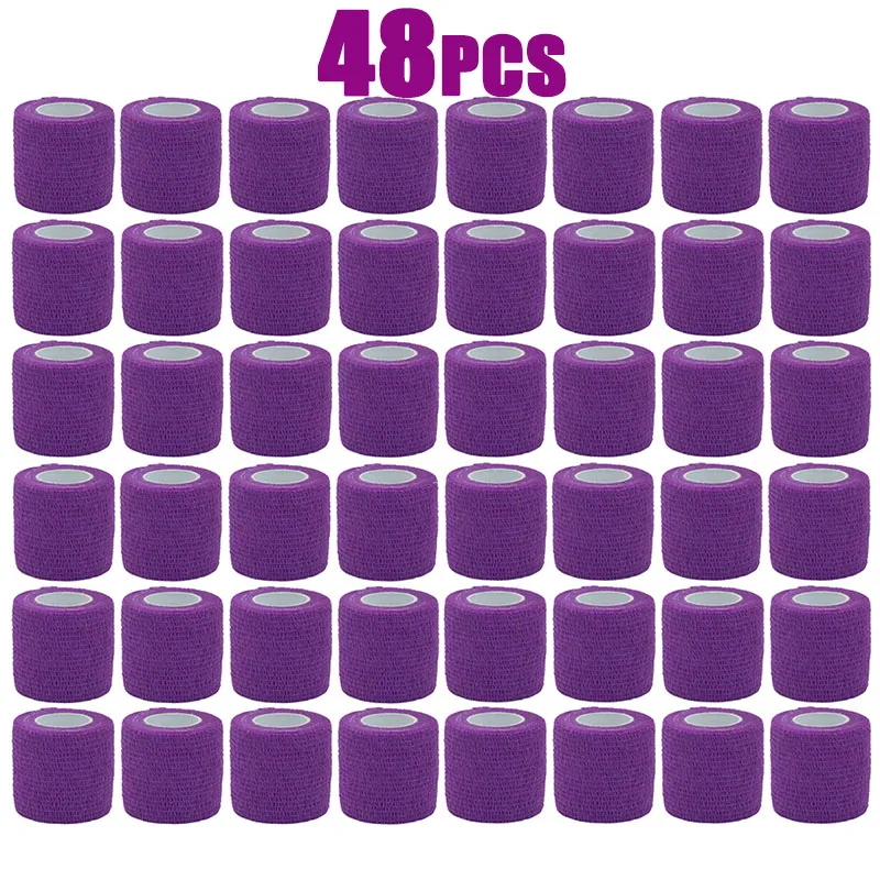 

1/15/30/48 шт. фиолетовый спортивный самоклеящийся эластичный бинт, эластопласт для наколенников, подушечки для пальцев, лодыжки, ладони