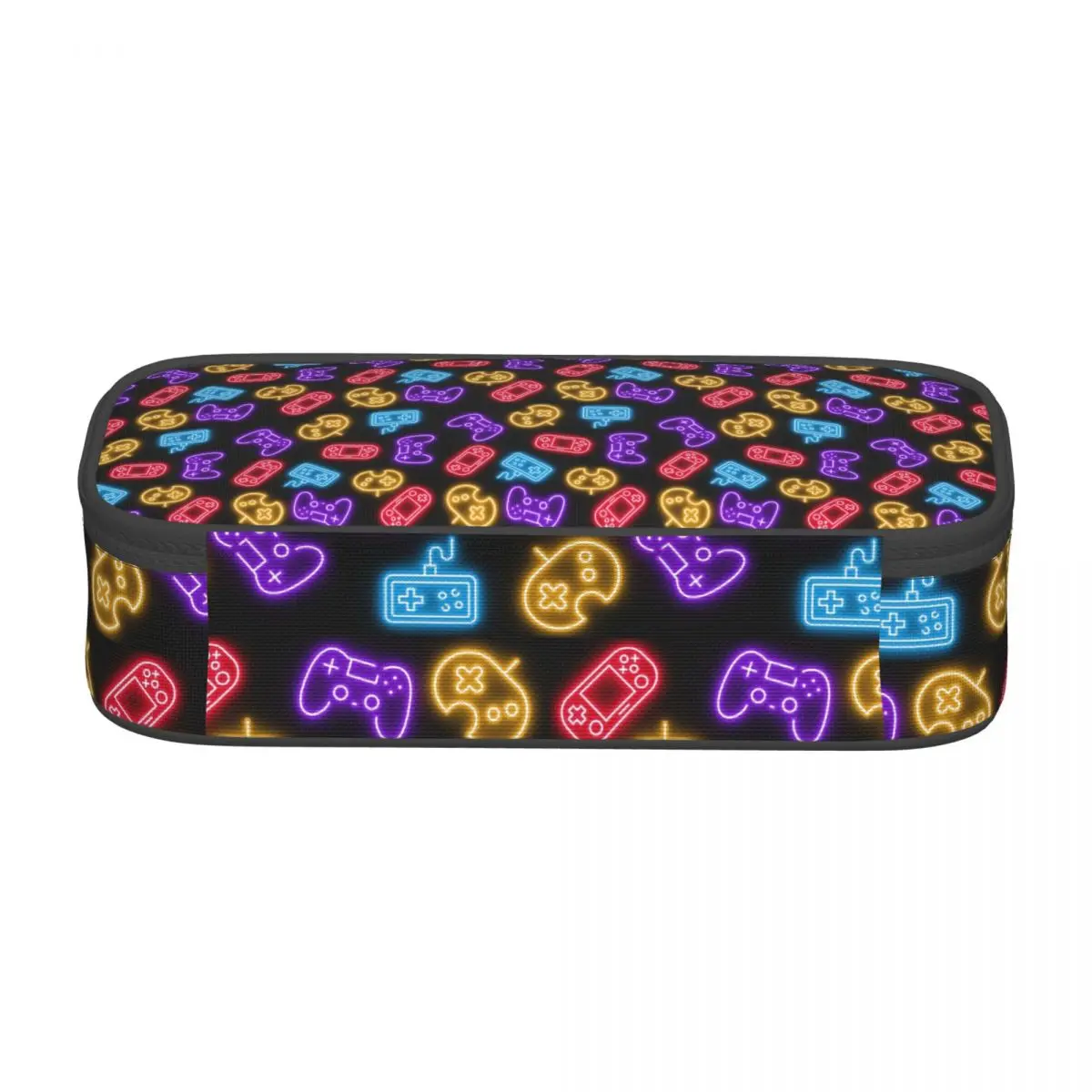 Color Fluorescent Neon Game Controller Pencil Cases for Students Pen Box Pencil Bag Large Capacity Pencil Pouch Pen Holder