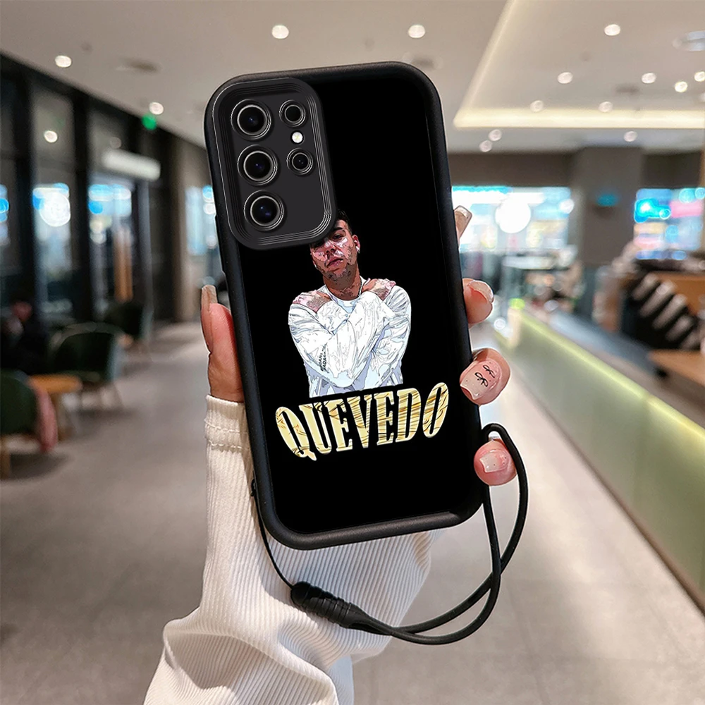 Rapper Quevedo Phone Case for Xiaomi Redmi 9A 9C 10 10C 12 12C K30 K40 K50 Note 10 11 12 Pro 5G Cover with Hand Strap