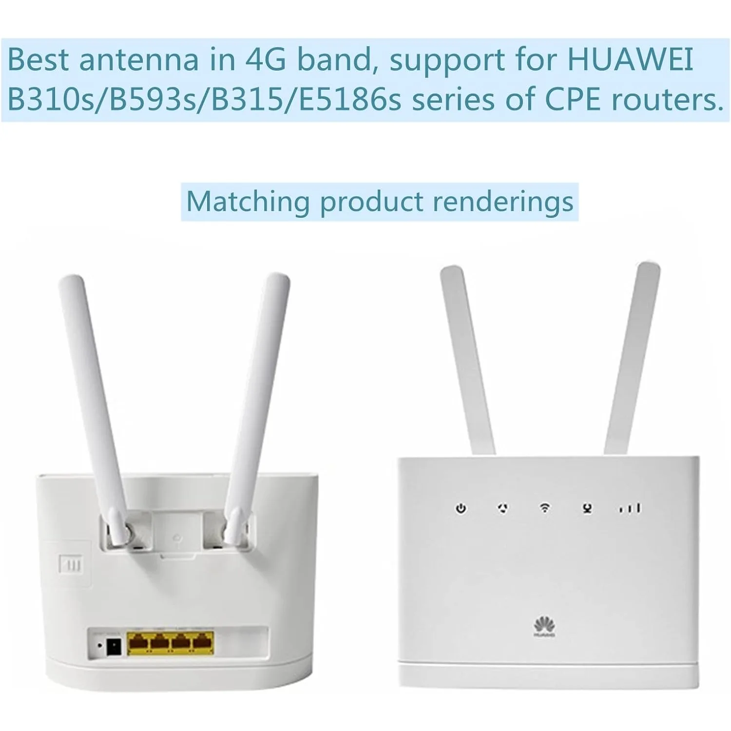 2 uds 4G LTE antena enrutadora inalámbrica 2X 5dBi antena de ganancia de señal con conector SMA para enrutador CPE Huawei B310/B593/B315s/E5186s