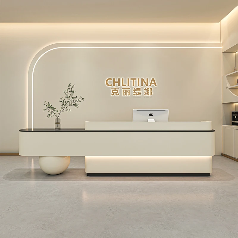 Restaurant Front Desk Reception Counter Hotels Classic Business Reception Desks Modern Clinic Mostrador Recepcion Furniture
