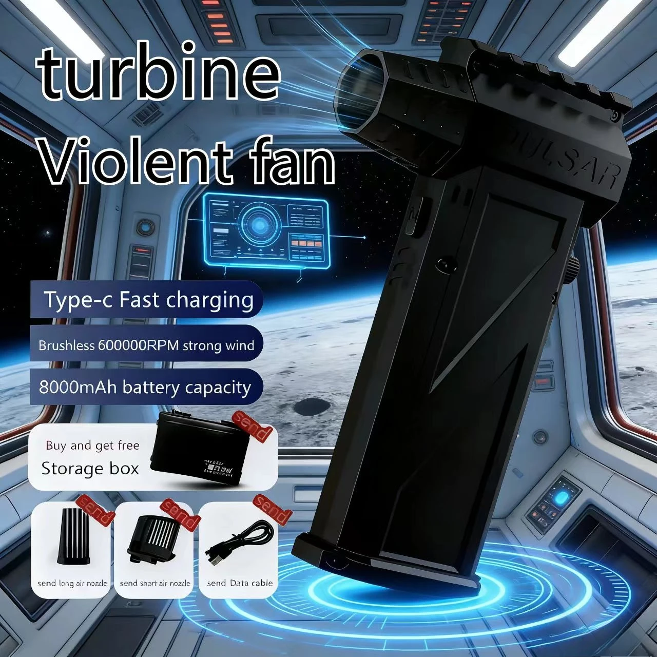 

600000RPM X3Pro Turbo Jet Blower Powerful Air Blower Brushless Motor Turbo Fan Wind Speed 52m/s 8000mAh Souffleur Air Puissant
