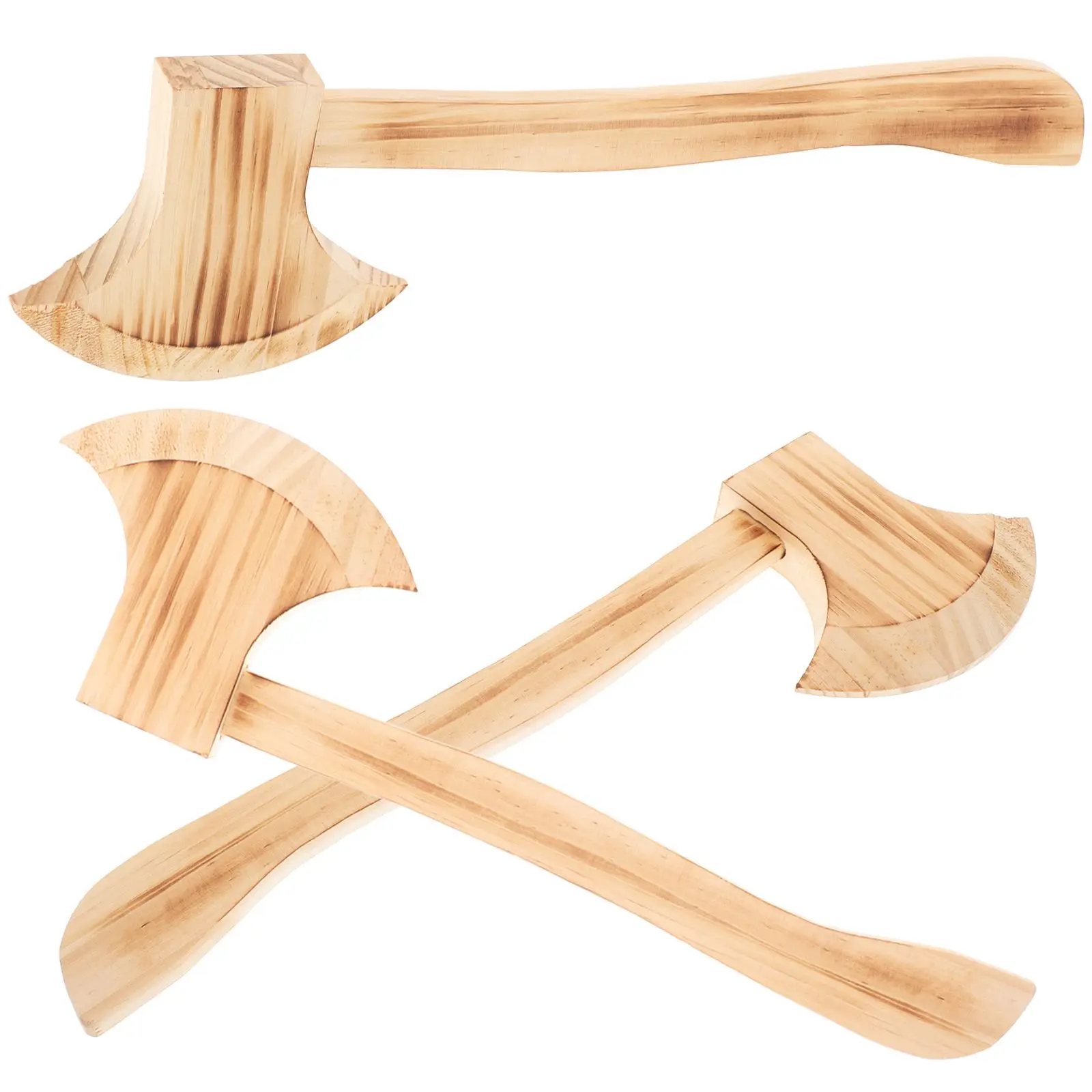 3 Pcs Halloween Cosplay Props Hatchet Axe Decoration Party Supplies Wood Fake Toys Child