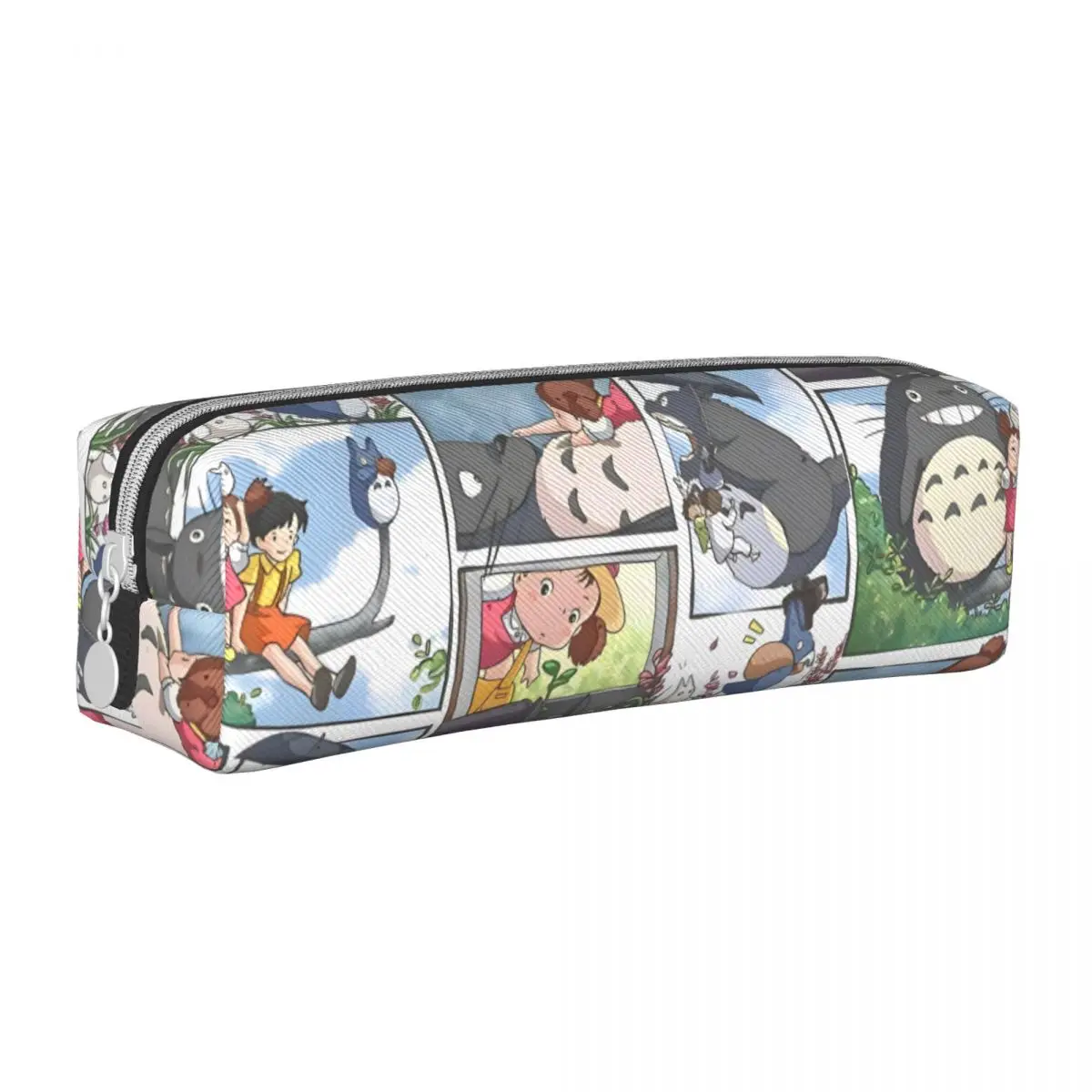 T-TotoroS Film Pencil Case Cartoon Anime Pencil Pouch Pen for Student Large Storage Bag School Supplies Zipper Accessories