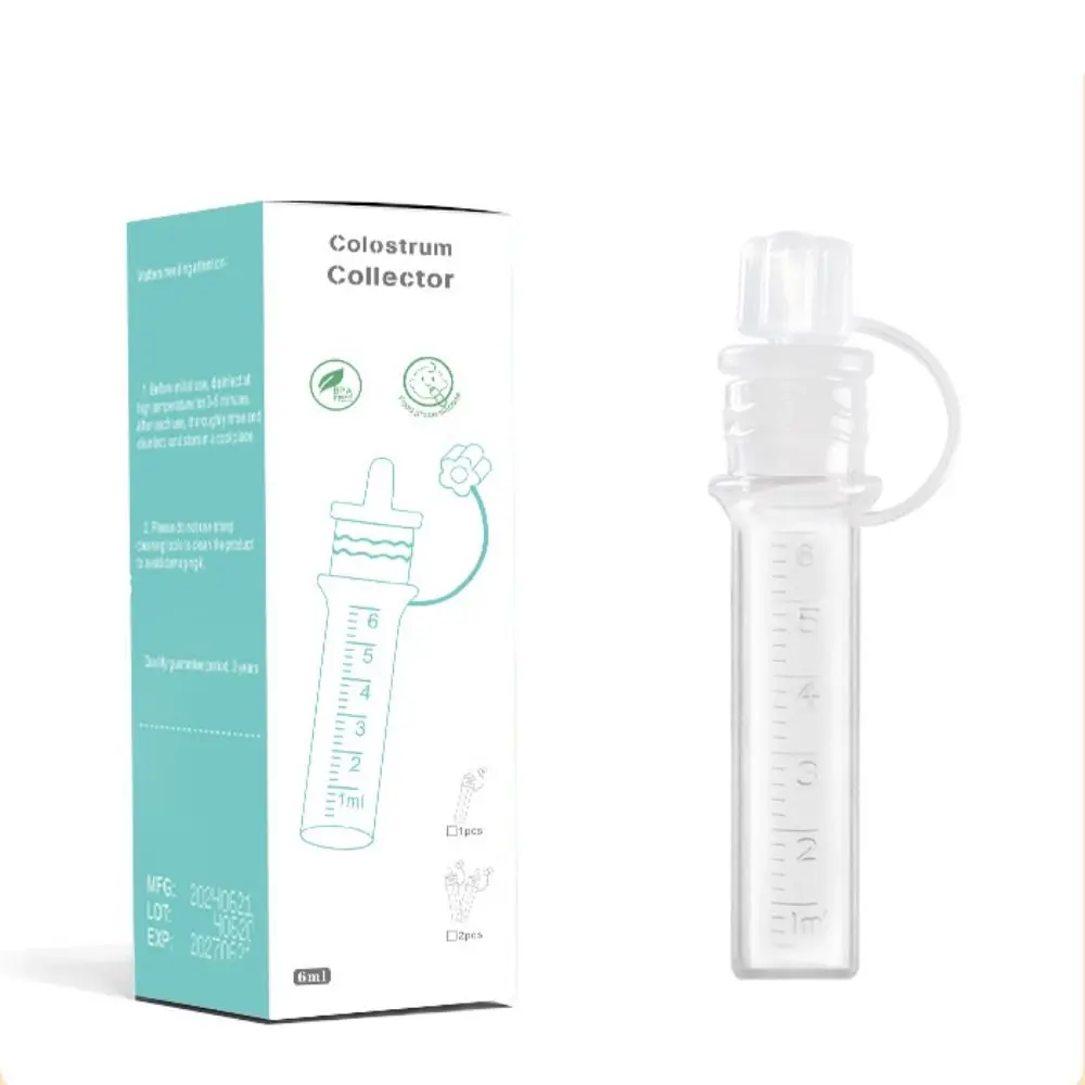 Reusable Colostrum Collector Food Safe 6ml Breast Milk Collection Baby Essentials Easy To Clean Baby Feeding Device Hospital Use