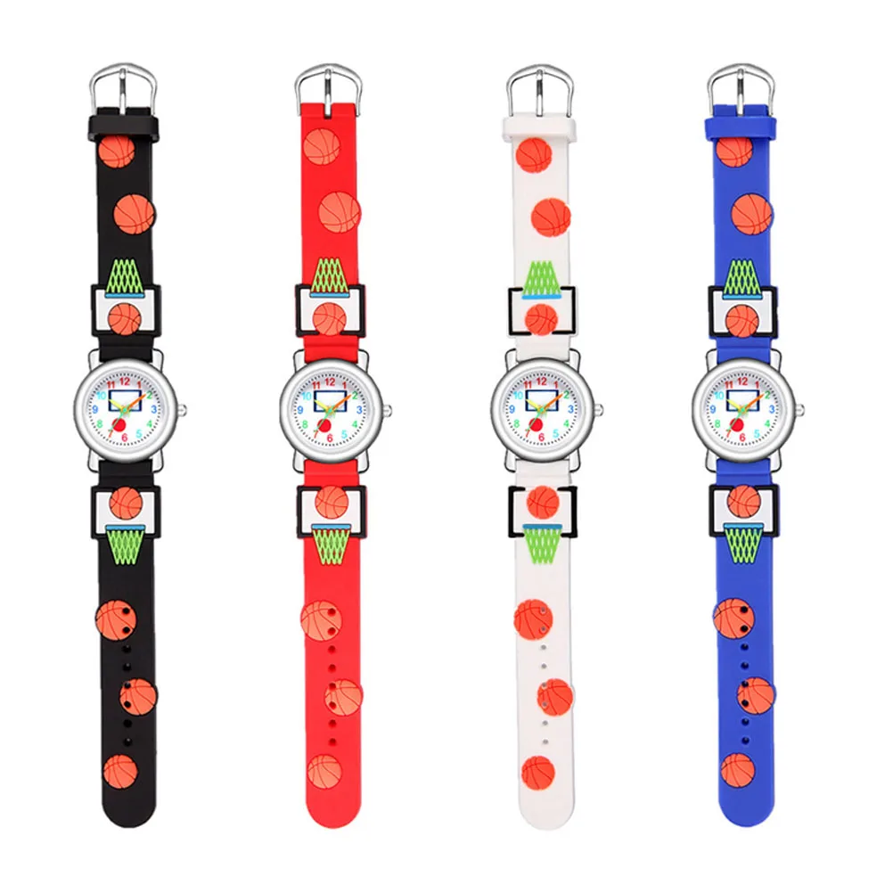 1pc 3D Cartoon s Watch Adorable Basketball Wrist Decoration For Gift Boys Girls 3-12 Years Old Durable Light Design