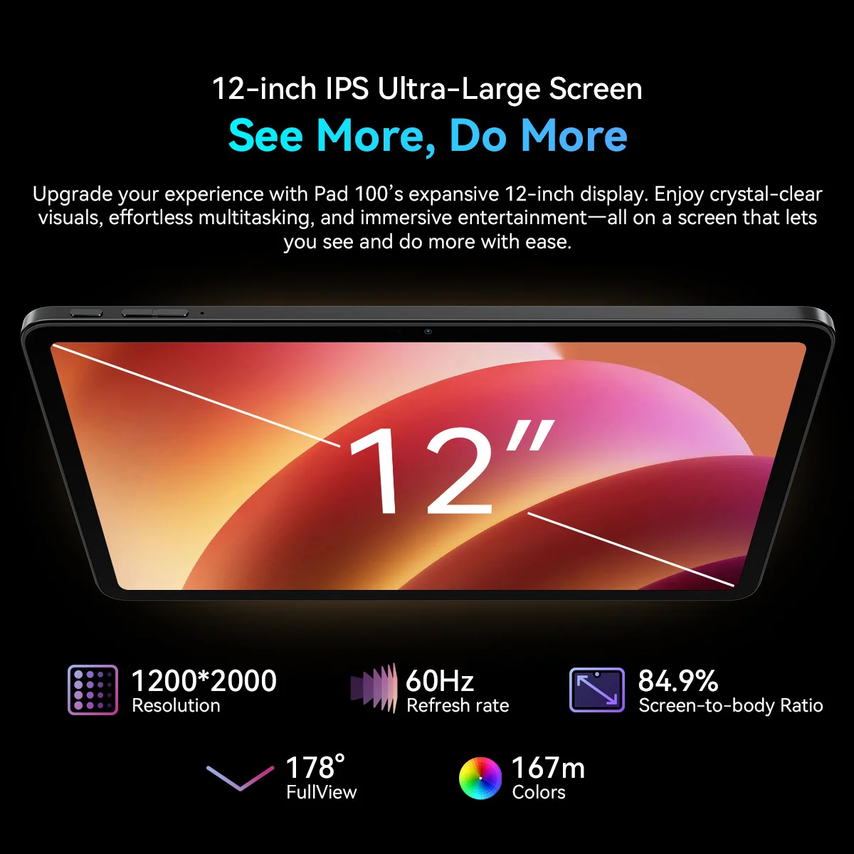 OSCAL Pad 100 12インチ OSCAL Pad 100 タブレット Android 15、12 インチ 2K ディスプレイ