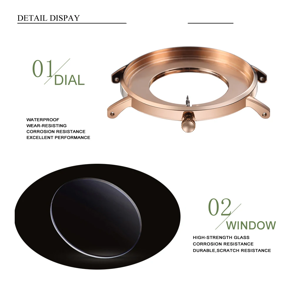 ハンナマーティン-男性用ピンクゴールドダイヤル腕時計,耐水性,高級ファッション,日本のクォーツムーブメント,革,高品質