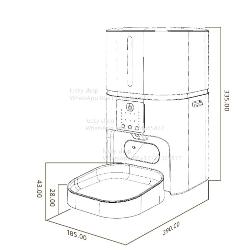 Intelligent Feeder Cat Dog Rabbit Timing Quantitative Automatic Feeding Machine