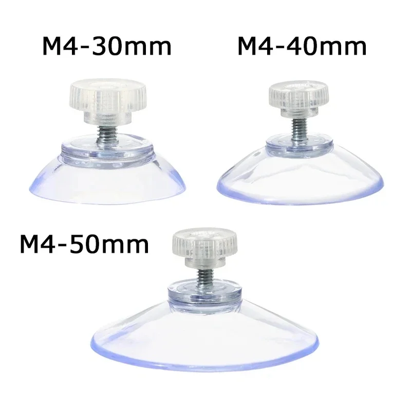 5-15pcs 30/40/50MM Mushroom Head Clear Suction Cups Knurled Nut Strong Vacuum Suckers PVC Kitchen Bathroom Window Wall Car Hooks view 6