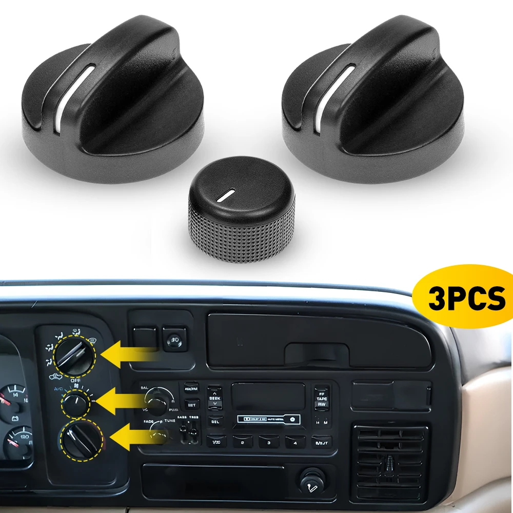 Car AC Temp Control Knob For Dodge Ram 1500 2500 3500 1994 1995 1996 1997 Accessories Air Conditioner Heater Control Fan Knob