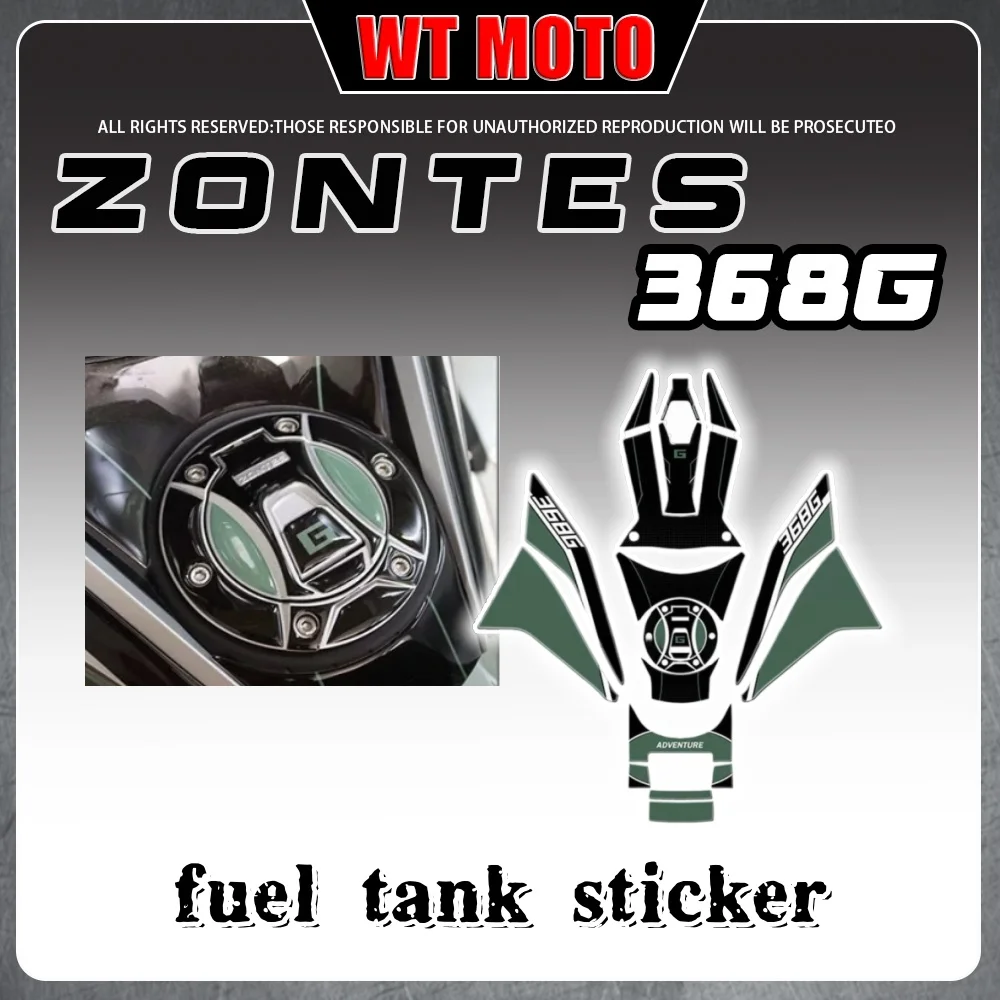 ZONTES 368G 2025 Motorcycle Epoxy Sticker, Waterproof, Scratch-resistant, 3D Fuel Tank Sticker
