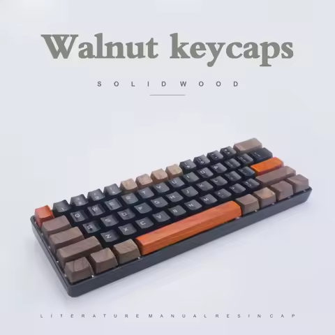 handmade custom wood keycap for mechanical keyboard walnut solid wooden keycaps spacebar Esc Cherry mx switch OEM Profile