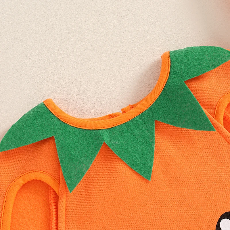 Unisex Toddler Baby Boy Girl Pumpkin Costume Halloween Cotumes Pumpkin Top Hat Halloween Outfit Coslpay Clothes