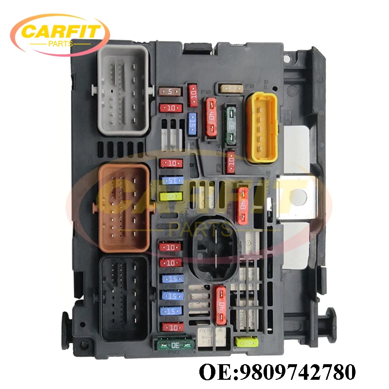 New OEM 9809742780 9664705980 9675877980 Fuse Box Assembly BSM R02=R19 For Peugeot 3008 407 Citroen C5 C4 PICCASO Auto Parts