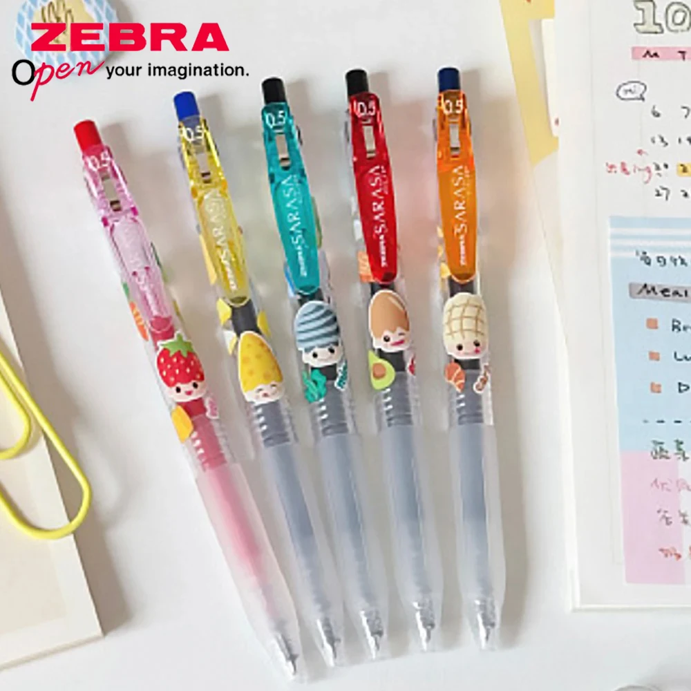 

3/5 шт., японские гелевые ручки ZEBRA SARASA JJ15, милые, ограниченная серия, 0,5 мм, гладкие школьные принадлежности для письма, канцелярские принадлежности, офисные аксессуары