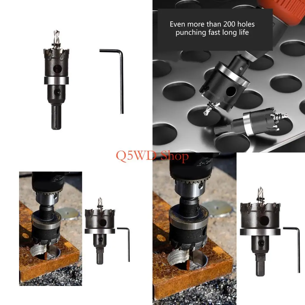 Q5WD Professional 98mm Drill Bit Hole Tooth Efficient Hole Tooth Hole Drills Bit for Wood Plastic Metal Sheet