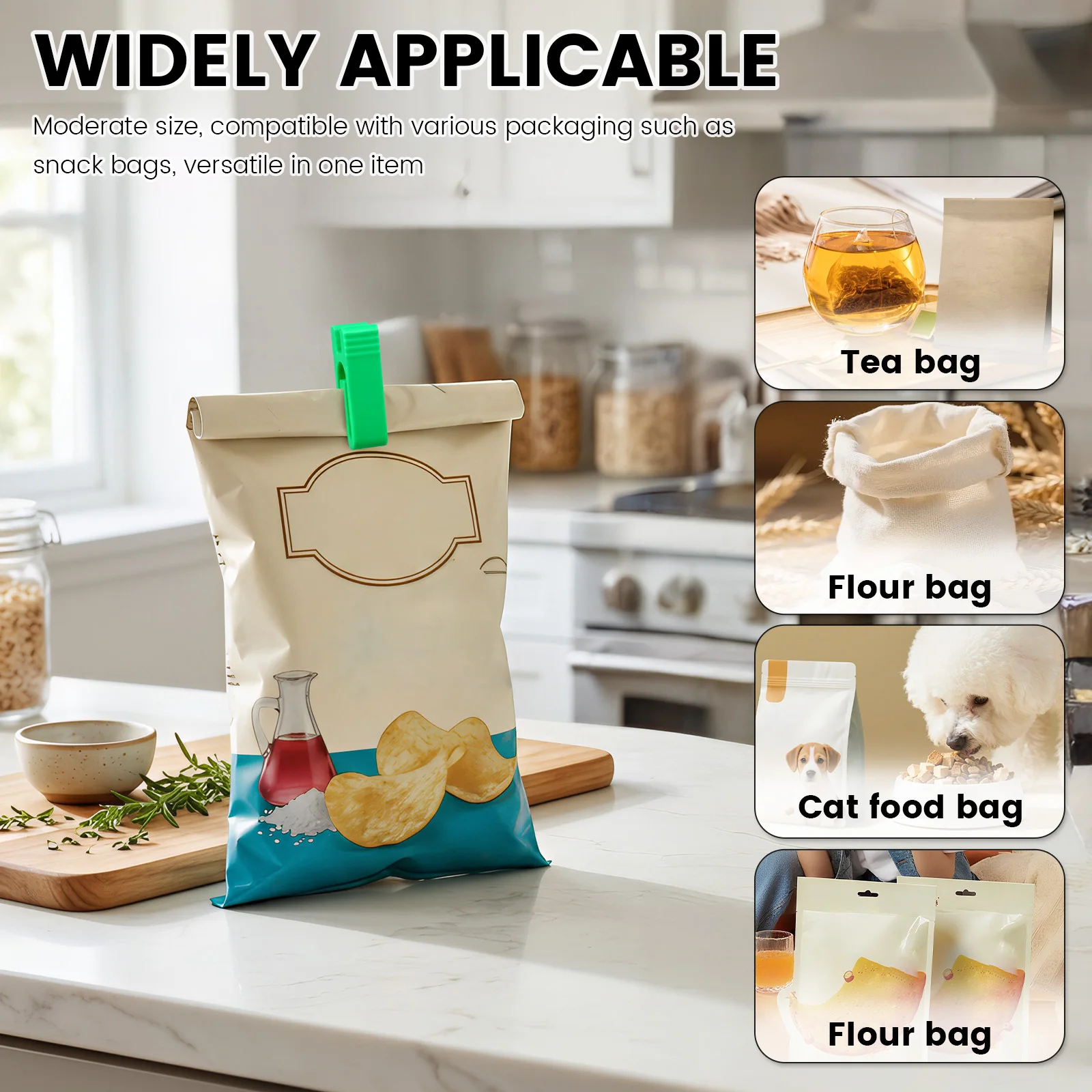 10Pcs Snack Bag Seal Clip Multi functional Food Sealing Clips Portable Bag Clips Kitchen Food Snack Seal Sealing Bag Clips