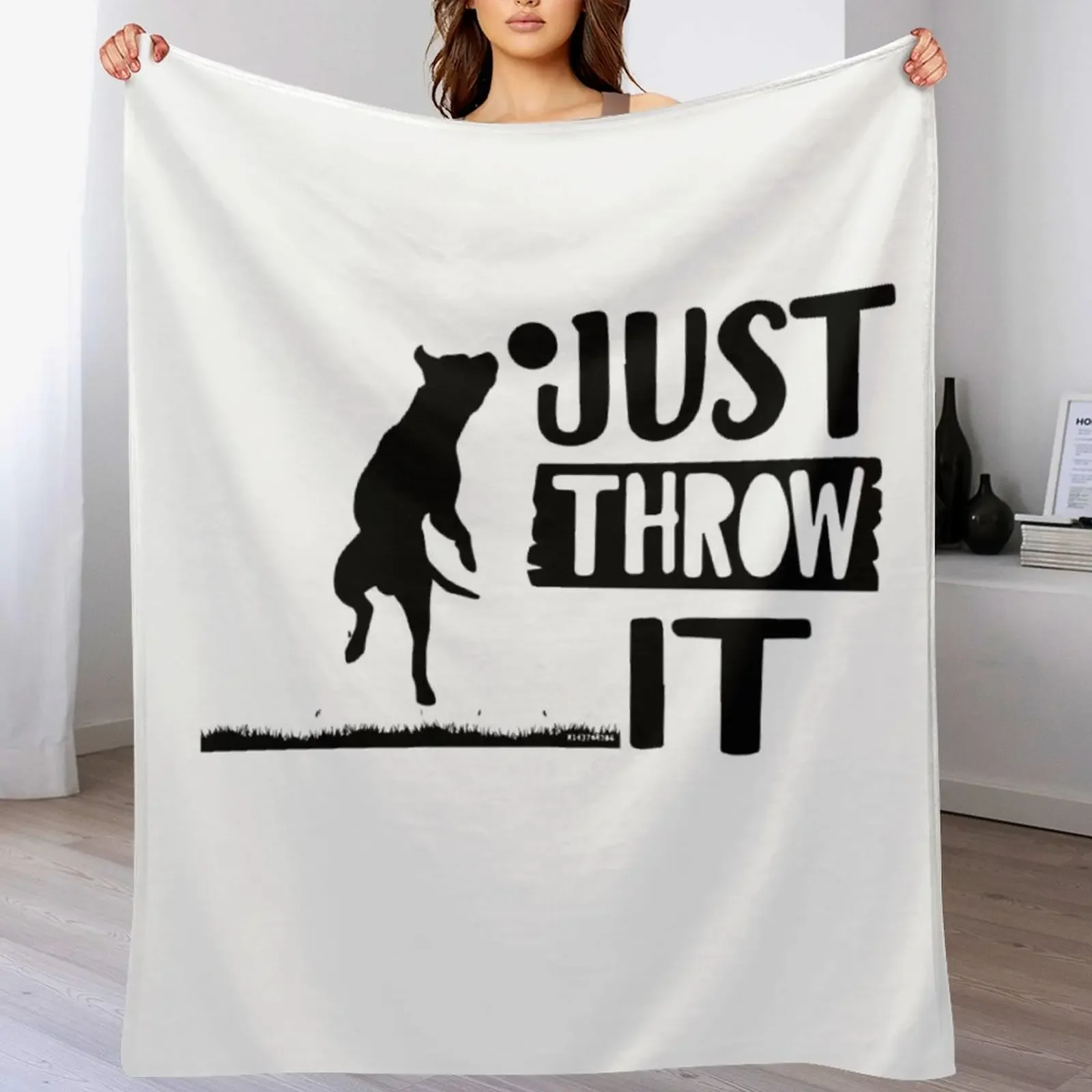 

just throw it Border Collie dogs lover, funny dogs Throw Blanket Soft Warm Blanket Gift for Men Women Adults