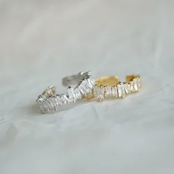 Fashion 925 Sterling Silver Zircon Women's Ring Engagement Luxury Designer Fine Jewelry Wholesale Offers With
